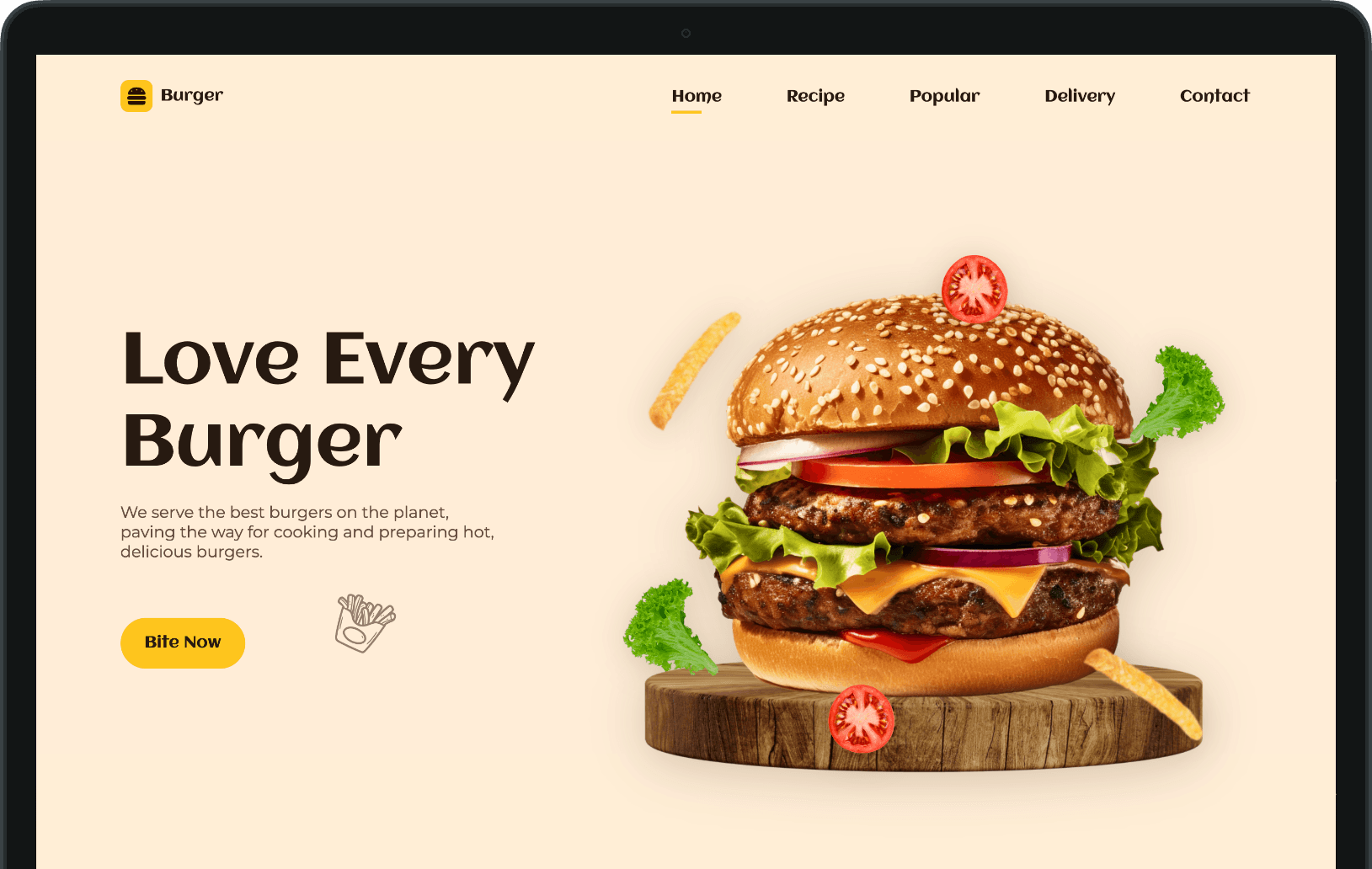 Love Burger Landing Page